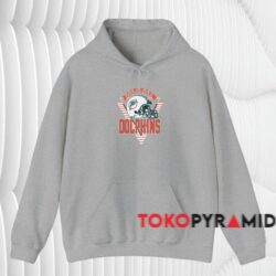 Vintage Miami Dolphins Trench Shirt Grey Hoodie