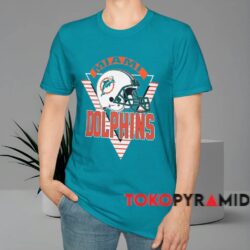 Vintage Miami Dolphins Trench Shirt Tropical Blue T shirt