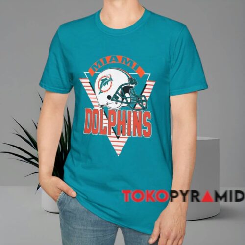 Vintage Miami Dolphins Trench Shirt Tropical Blue T shirt