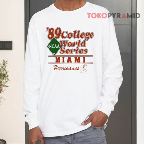 Vintage Miami Hurricanes 1989 College World Series Long sleeved