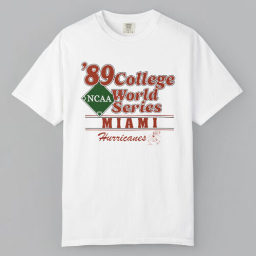 Vintage Miami Hurricanes 1989 College World Series T shirt