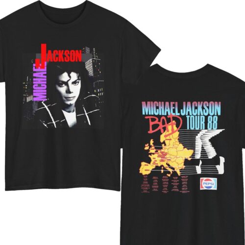 Vintage Michael Jackson 1988 Bad Tour Shirt 2 Sided