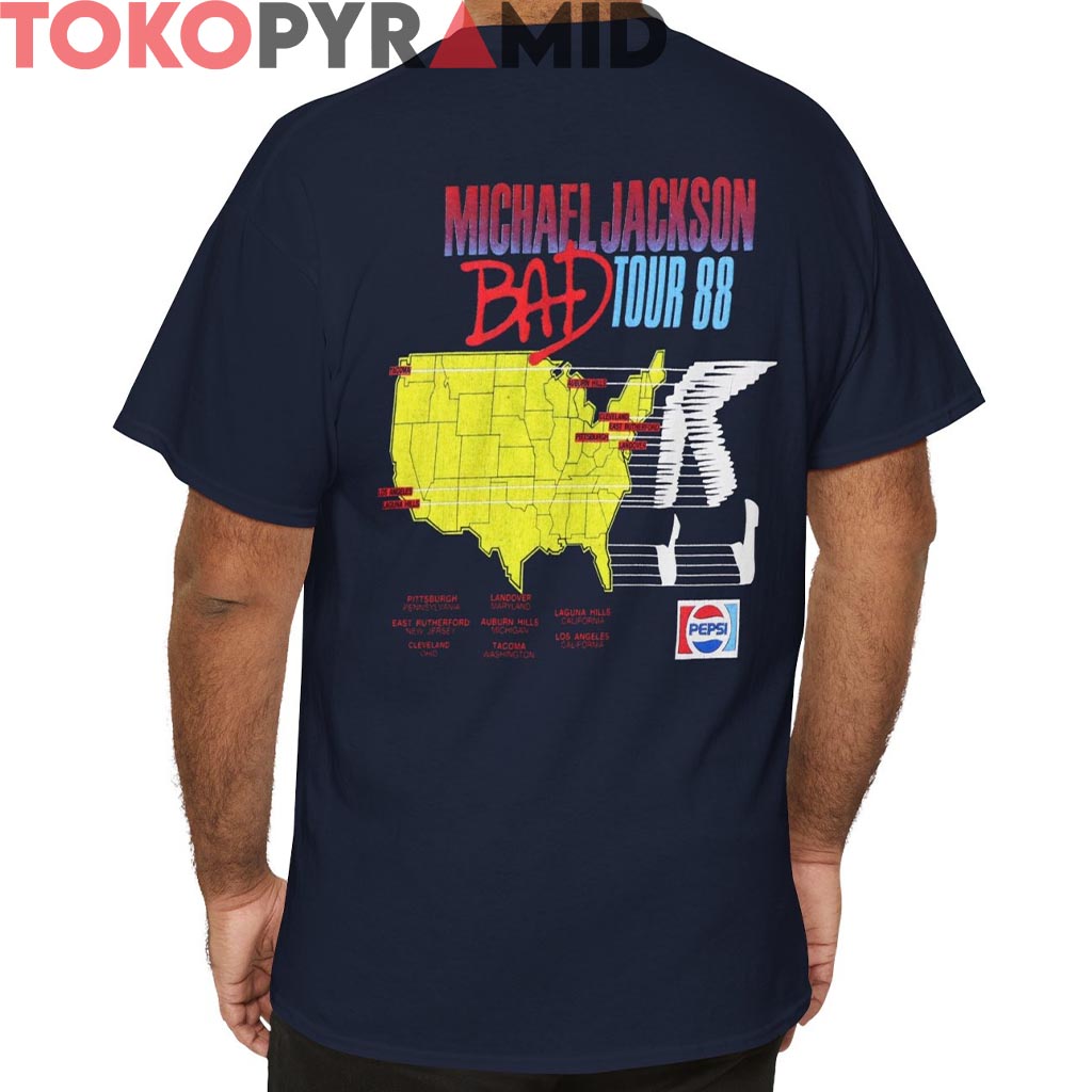 Vintage Michael Jackson Bad Tour 88 Shirt Double sided Vintage Michael Jackson Bad Tour 88 Shirt Double sided