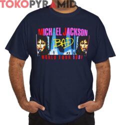 Vintage Michael Jackson Bad Tour 88 Shirt Double sided