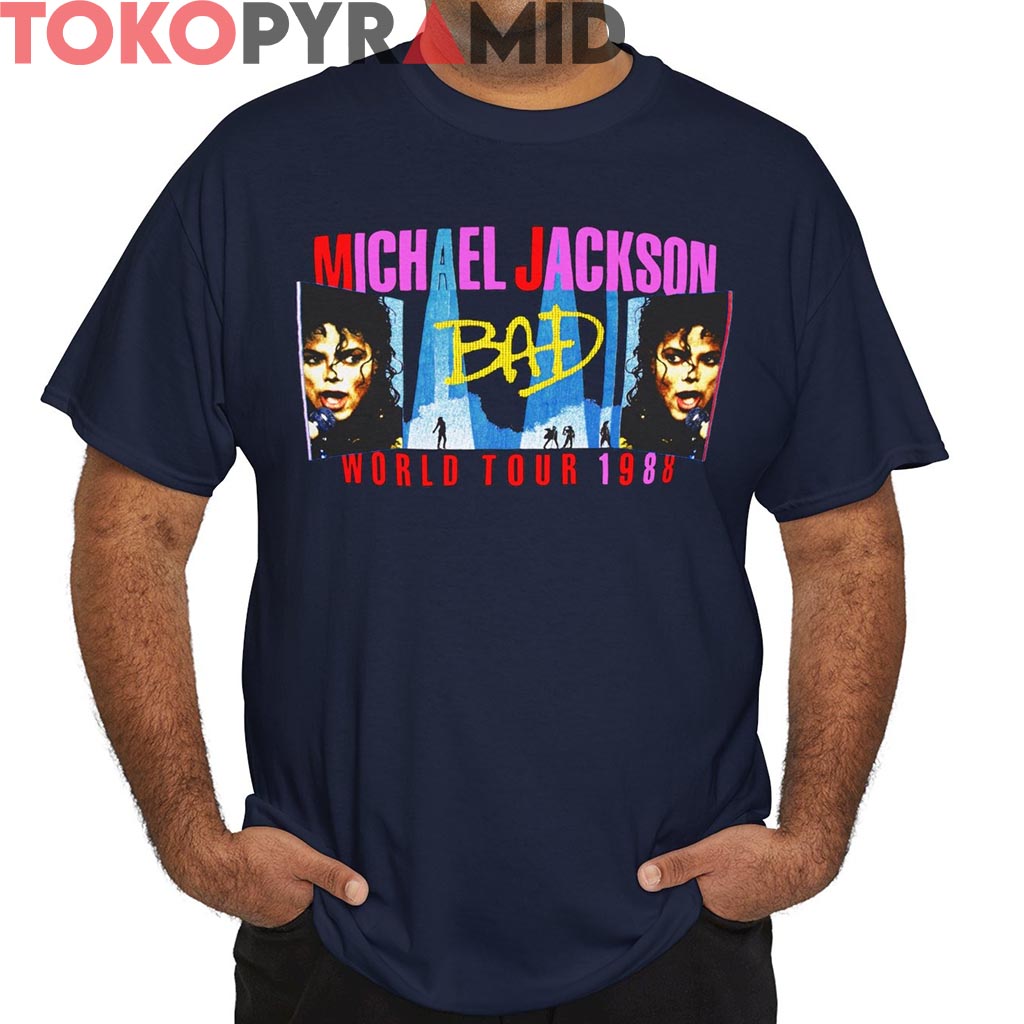 Vintage Michael Jackson Bad Tour 88 Shirt Double sided Vintage Michael Jackson Bad Tour 88 Shirt Double sided