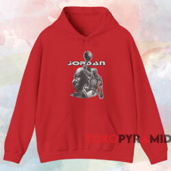 Vintage Michael Jordan Graphic T-shirt 2 Vintage Michael Jordan Graphic T shirt Red Hoodie