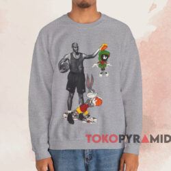 Vintage Michael Jordan Looney Tunes T-shirt 3 Vintage Michael Jordan Looney Tunes T shirt Grey Sweatshirt