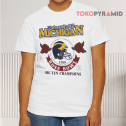 Vintage Michigan 1989 Rose Bowl Big Ten Champions White T shirt