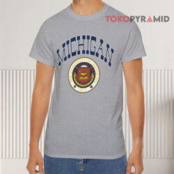 Vintage Michigan 1990s University Of Michigan Biff The Wolverine Grey T shirt