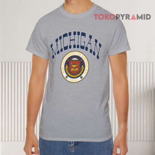 Vintage Michigan 1990s University Of Michigan Biff The Wolverine Grey T shirt