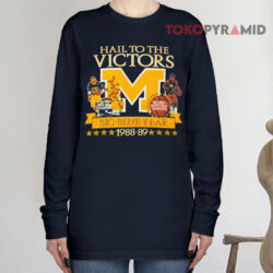 Vintage Michigan Hail To The Victors 1988 1989 Champions Long sleeved