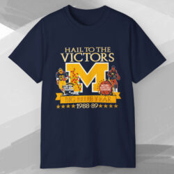 Vintage Michigan Hail To The Victors 1988 1989 Champions T shirt