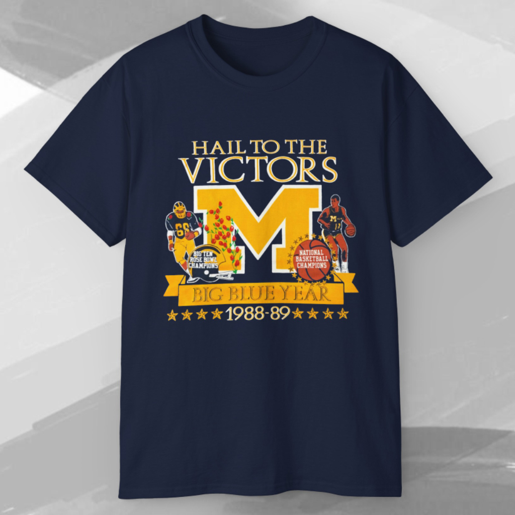 Vintage Michigan Hail To The Victors 1988 1989 Champions T shirt Vintage Michigan Hail To The Victors 1988 1989 Champions T shirt