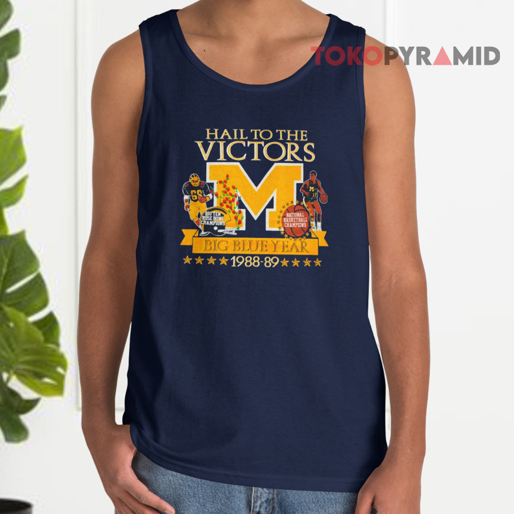 Vintage Michigan Hail To The Victors 1988 1989 Champions Tank Top Vintage Michigan Hail To The Victors 1988 1989 Champions Tank Top