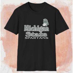 Vintage Michigan State Spartans Logo Shirt Black T shirt