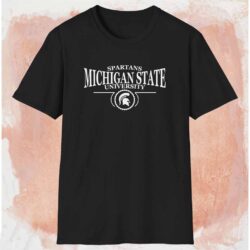 Vintage Michigan State Spartans University Shirt Black T shirt