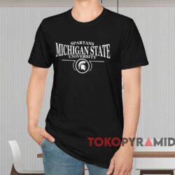 Vintage Michigan State Spartans University Shirt Black T shirt
