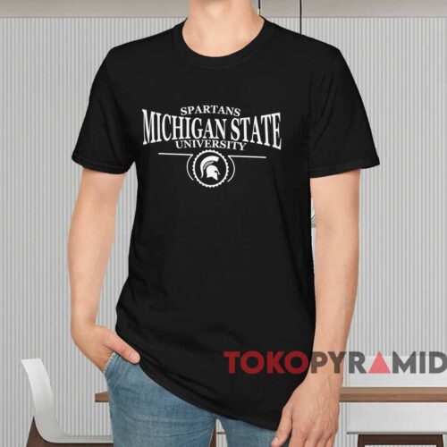 Vintage Michigan State Spartans University Shirt Black T shirt