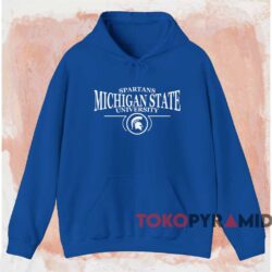 Vintage Michigan State Spartans University Shirt Blue Hoodie