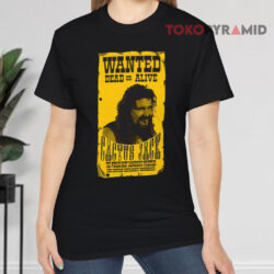 Vintage Mick Foley Cactus Jack Wanted Dead Or Alive Black T shirt