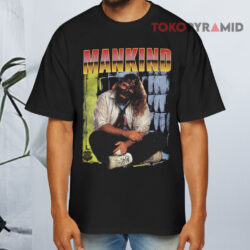 Vintage Mick Foley Mankind Wrestling Wwe Black T shirt