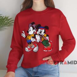 Vintage Mickey And Minnie T shirt Red Sweatshirt