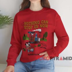 Vintage Mickey And Minnie's Runaway Railway T shirt Red Sweatshirt