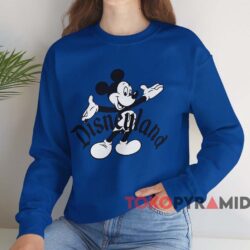 Vintage Mickey Disneyland T-shirt 4 Vintage Mickey Disneyland T shirt Blue Sweatshirt