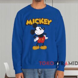 Vintage Mickey Mouse T-shirt 4 Vintage Mickey Mouse T shirt Blue Sweatshirt