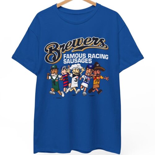 Vintage Milwaukee Brewers Famous Racing Sausages Shirt