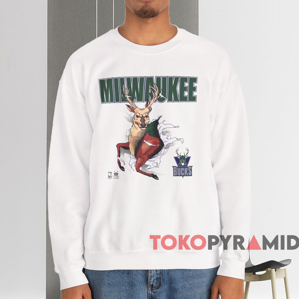 Vintage Milwaukee Bucks Fierce Buck Shirt White Sweatshirt Vintage Milwaukee Bucks Fierce Buck Shirt White Sweatshirt