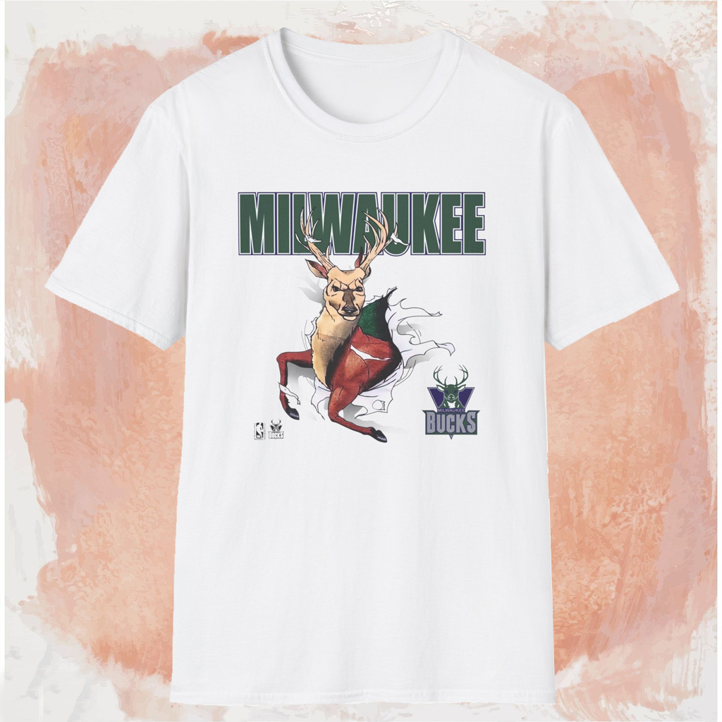 Vintage Milwaukee Bucks Fierce Buck Shirt White T shirt Vintage Milwaukee Bucks Fierce Buck Shirt White T shirt