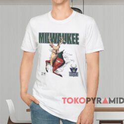 Vintage Milwaukee Bucks Fierce Buck Shirt White T shirt