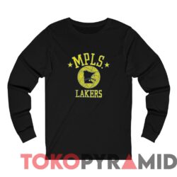 Vintage 1956 Minneapolis LA Lakers MPLS Rare Tee 4 Vintage Minneapolis LA Lakers MPLS Tee Black Long sleeved