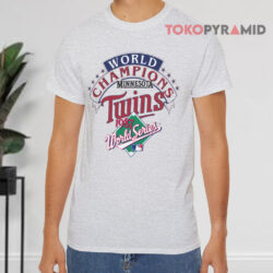 Vintage Minnesota Twins 1987 World Series Champions Grey T shirt