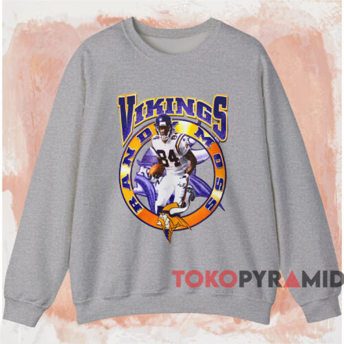 Vintage Minnesota Vikings Randy Moss Shirt Grey Sweatshirt Vintage Minnesota Vikings Randy Moss Shirt Grey Sweatshirt