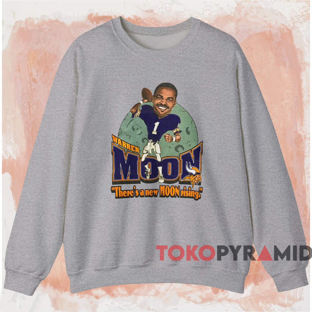 Vintage Minnesota Vikings Warren Moon Shirt Grey Sweatshirt Vintage Minnesota Vikings Warren Moon Shirt Grey Sweatshirt