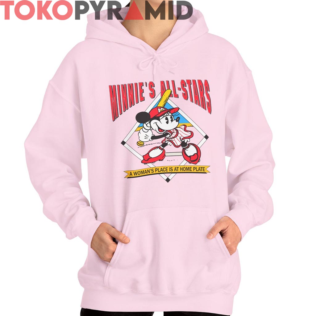 Vintage Minnie's All Stars Shirt A Womans Place Is At Home Plate Vintage Minnie's All Stars Shirt A Womans Place Is At Home Plate