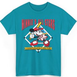 Vintage Minnie's All Stars Shirt A Womans Place Is At Home Plate