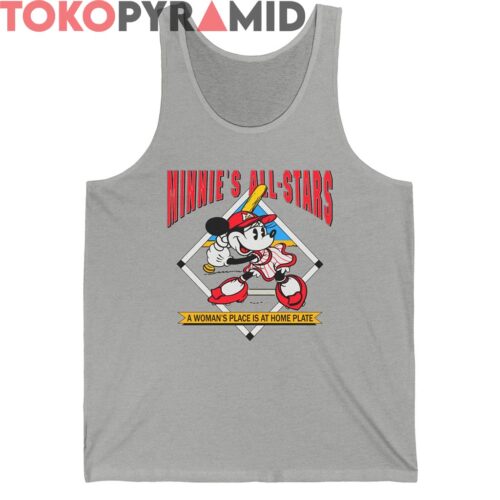 Vintage Minnie's All Stars Shirt A Womans Place Is At Home Plate Vintage Minnie's All Stars Shirt A Womans Place Is At Home Plate