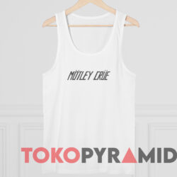 Vintage Motley Crue Logo Silver T shirt White TankTop