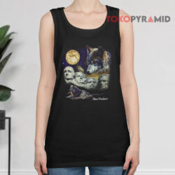 Vintage Mount Rushmore Wolf Moon Sky Glow In The Dark Tank Top