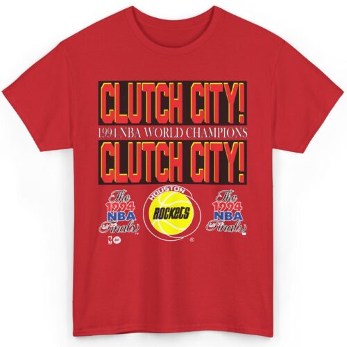 Vintage NBA World Champions 1994 Houston Rockets Clutch City Shirt