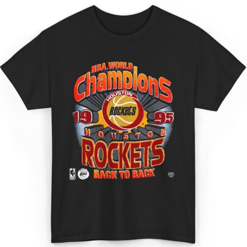 Vintage NBA World Champions 1995 Houston Rockets Back To Back Shirt