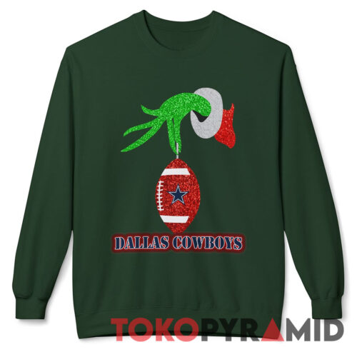 Vintage NFL Dallas Cowboys Grinch Hand Christmas Rare Sweatshirt Vintage NFL Dallas Cowboys Grinch Hand Christmas Rare Sweatshirt
