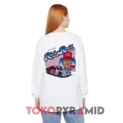 Vintage Nascar 1985 Ricky Rudd Bud Moore Shirt 4 Vintage Nascar 1985 Ricky Rudd Bud Moore White Long sleeved Back
