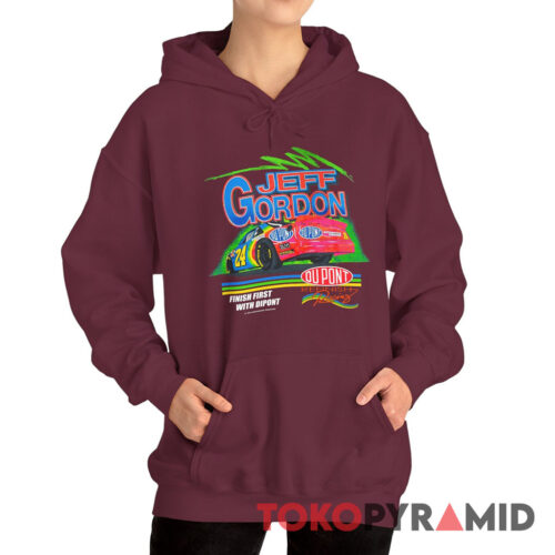 Vintage Nascar 1994 Jeff Gordon Finish First With DuPont Hoodie