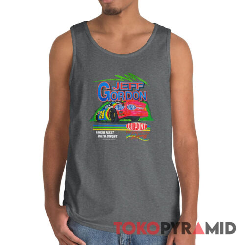 Vintage Nascar 1994 Jeff Gordon Finish First With DuPont Tank Top