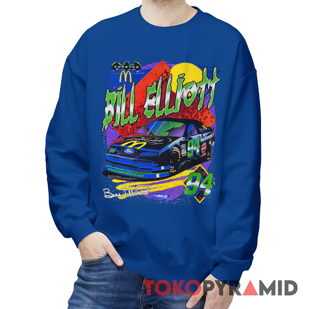 Vintage Nascar 1995 Bill Elliott 94 Batman Forever McDonald's Sweatshirt Vintage Nascar 1995 Bill Elliott 94 Batman Forever McDonald's Sweatshirt
