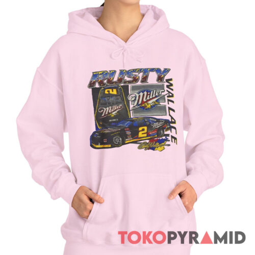Vintage Nascar 1996 Rusty Wallace Miller Built For Speed Hoodie